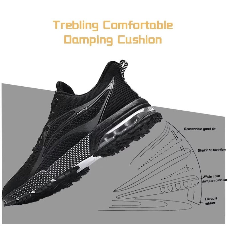 Lamincoa Womens Running Shoes Athletic Women Sneakers Non Slip Womens Tennis Shoes Black - Image 3